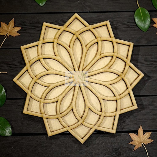 MDF Double Layer Rangoli Base 33