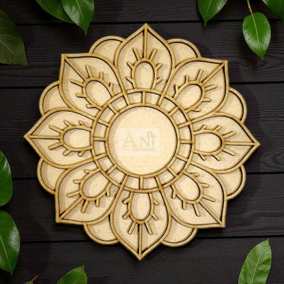 MDF Double Layer Rangoli Base 34