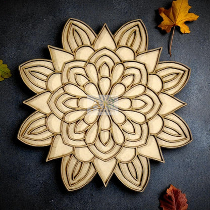 MDF Double Layer Rangoli Base 35