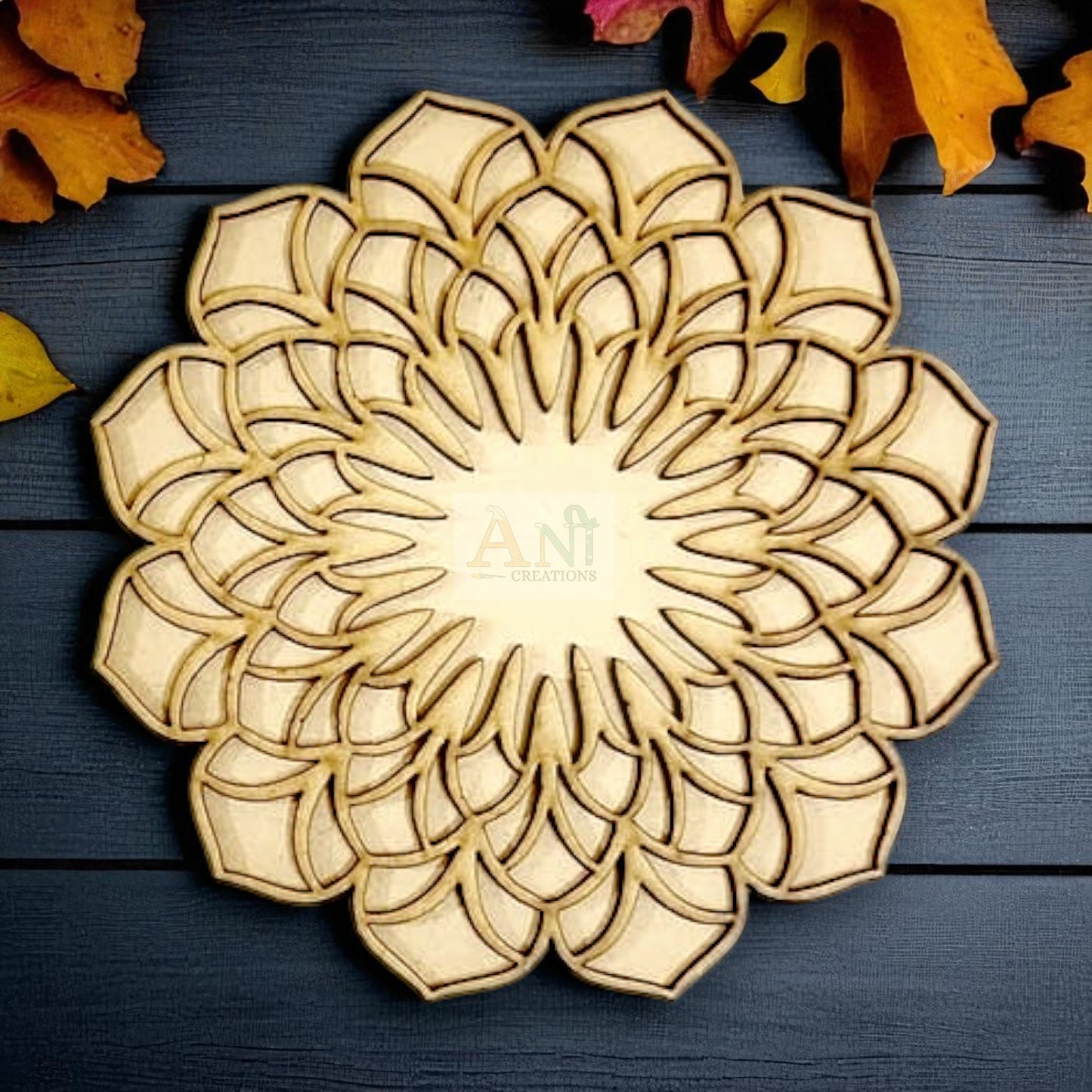 MDF Double Layer Rangoli Base 36