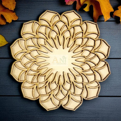 MDF Double Layer Rangoli Base 36