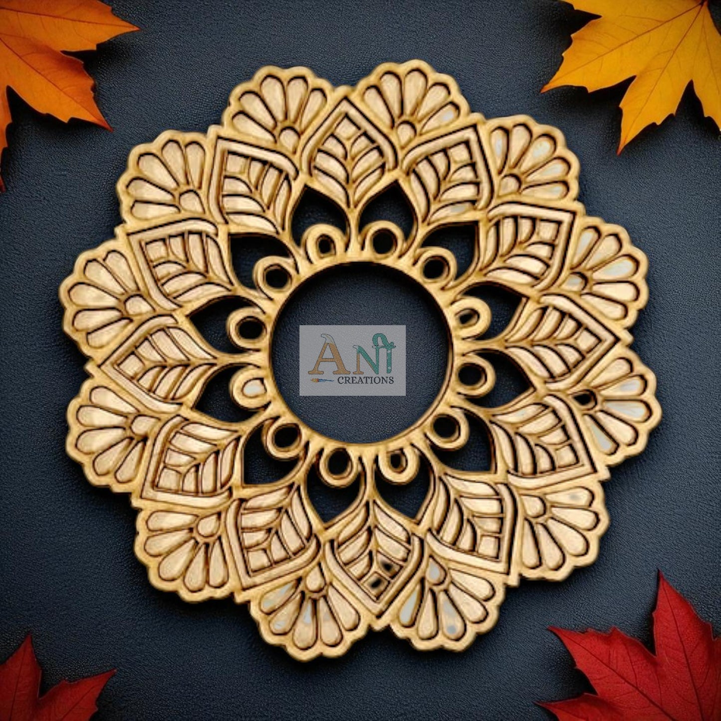 MDF Double Layer Rangoli Base 37 - Copy