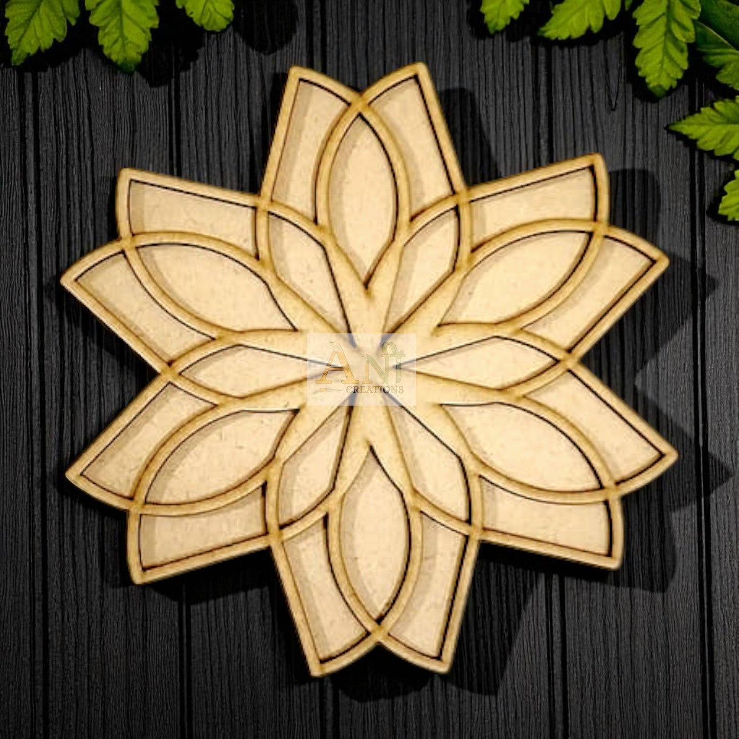 MDF Double Layer Rangoli Base 38