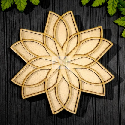 MDF Double Layer Rangoli Base 38