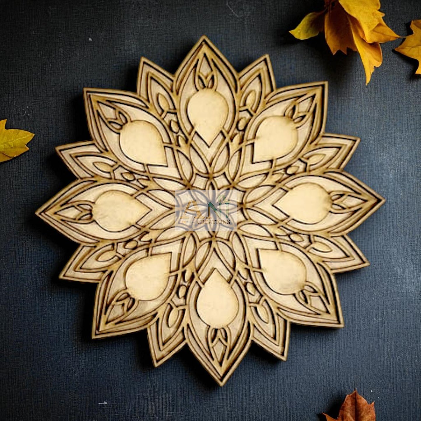 MDF Double Layer Rangoli Base 40