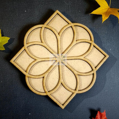 MDF Double Layer Rangoli Base 42