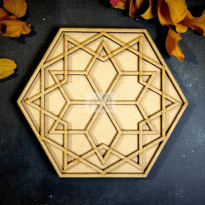 MDF Double Layer Rangoli Base 43