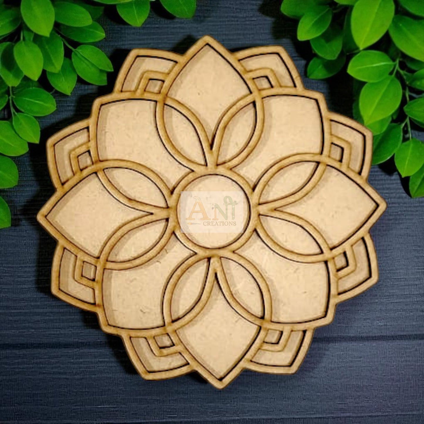 MDF Double Layer Rangoli Base 44