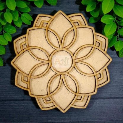 MDF Double Layer Rangoli Base 44