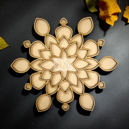 MDF Double Layer Rangoli Base 46