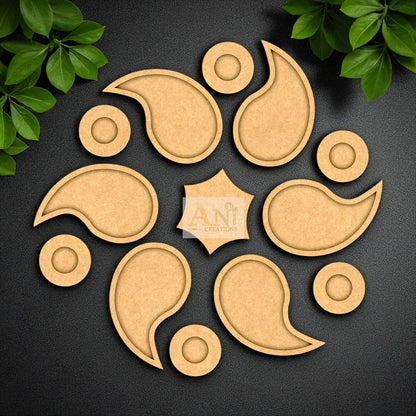 MDF Double Layer Rangoli Base 6