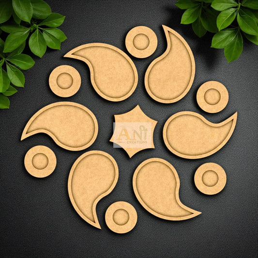 MDF Double Layer Rangoli Base 6
