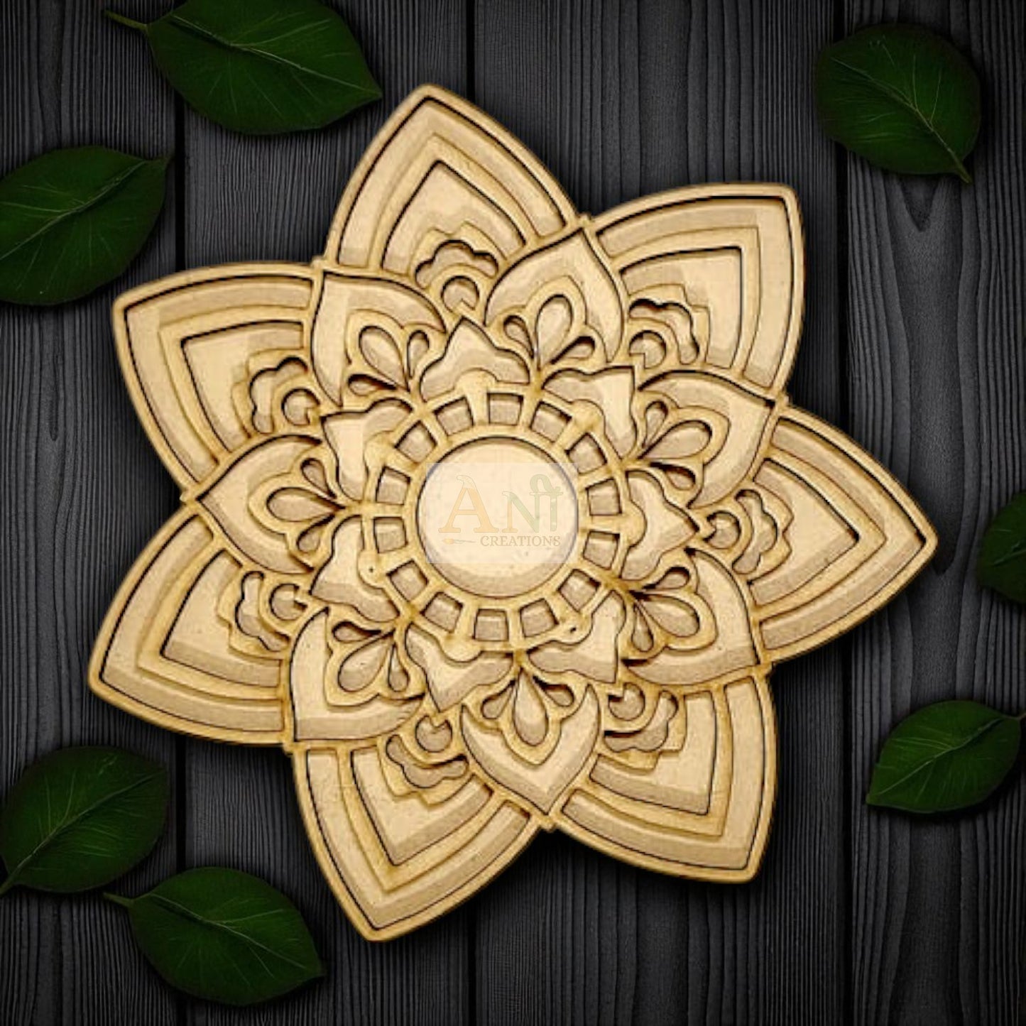 MDF Double Layer Rangoli Base 7