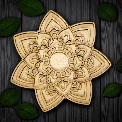 MDF Double Layer Rangoli Base 7