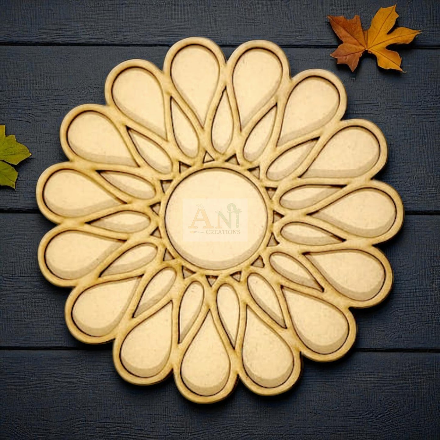 MDF Double Layer Rangoli Base 8