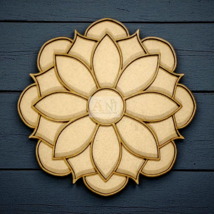 MDF Double Layer Rangoli Base 9