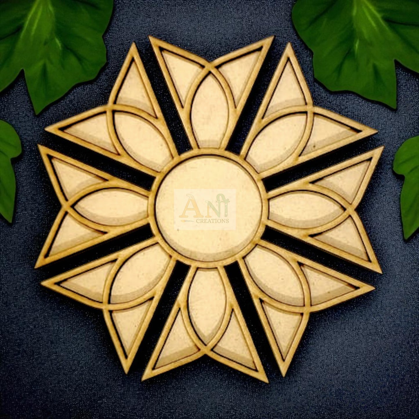 MDF Double Layer Rangoli Base 10