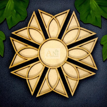 MDF Double Layer Rangoli Base 10