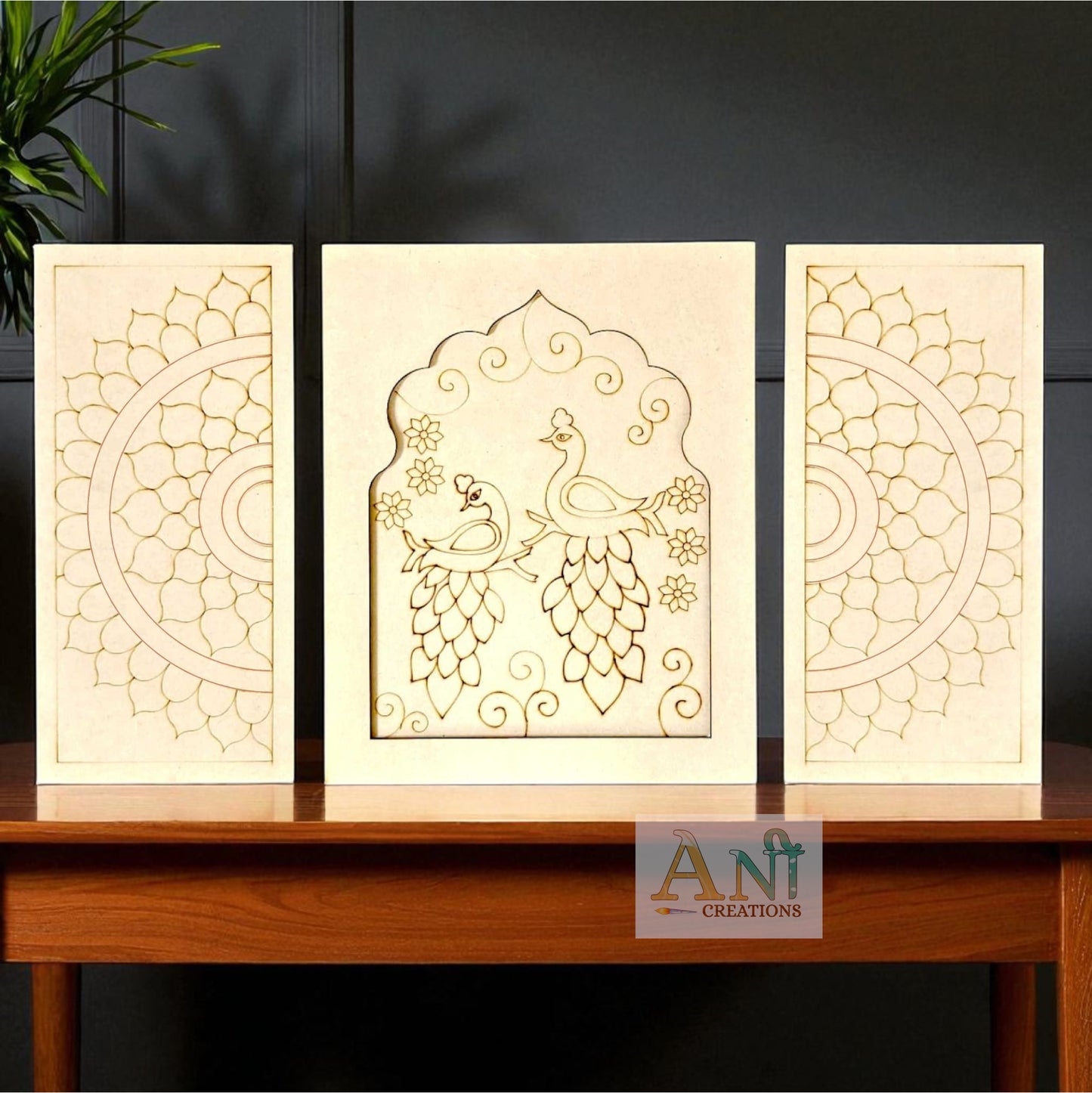 MDF Premarked Jharokha With  Panels Designs 1