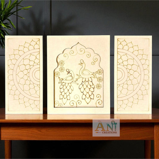 MDF Premarked Jharokha With  Panels Designs 1