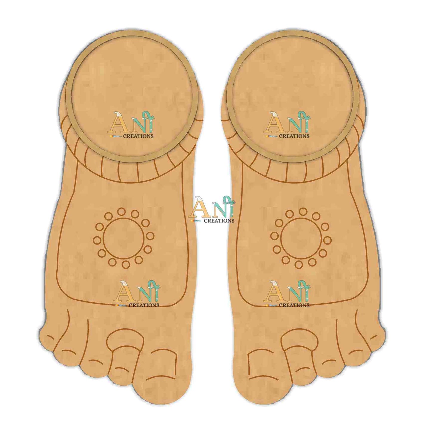 MDF Premarked Feet Pair T-Light Holder