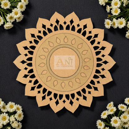 MDF Designer  3 Layer Mandala T-Light Holder