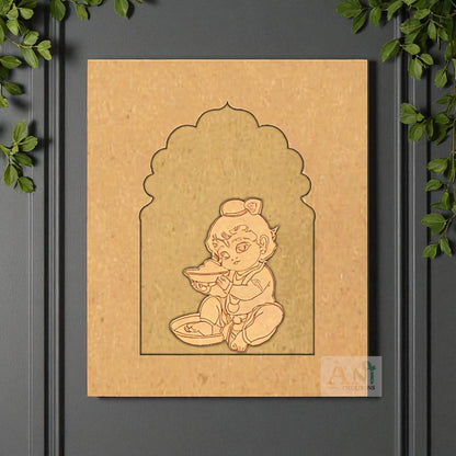 Jharokha with Bal Krishna MDF cutout