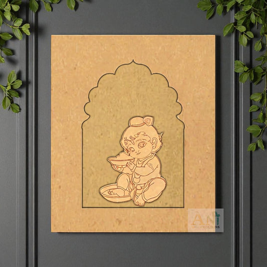 Jharokha with Bal Krishna MDF cutout