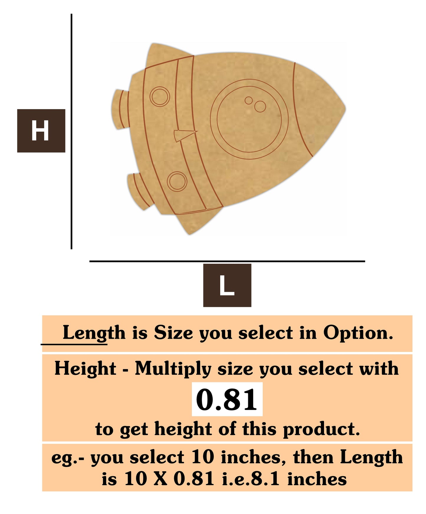 Spaceship MDF Cutout