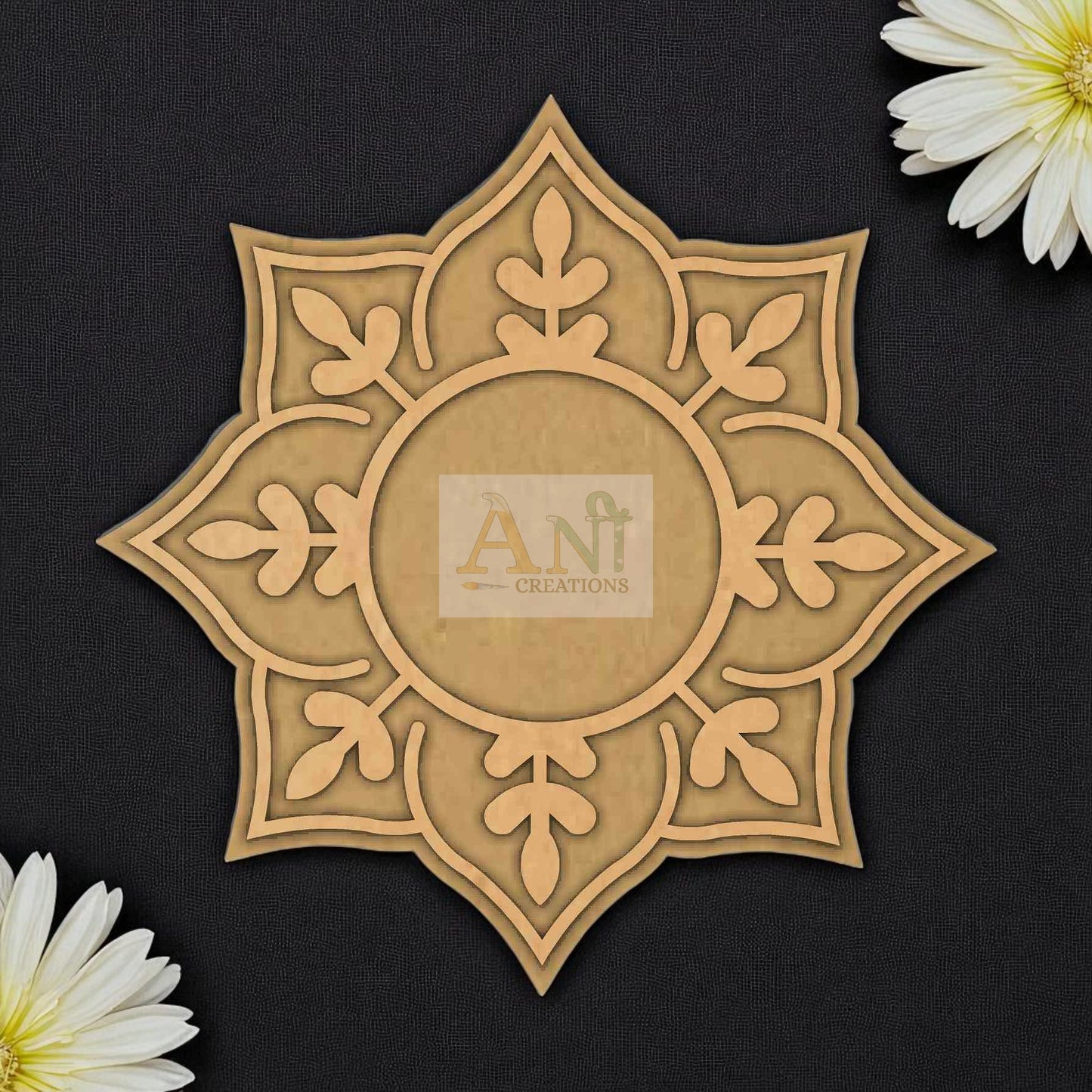 MDF Floral cutwork T-Light  Holder