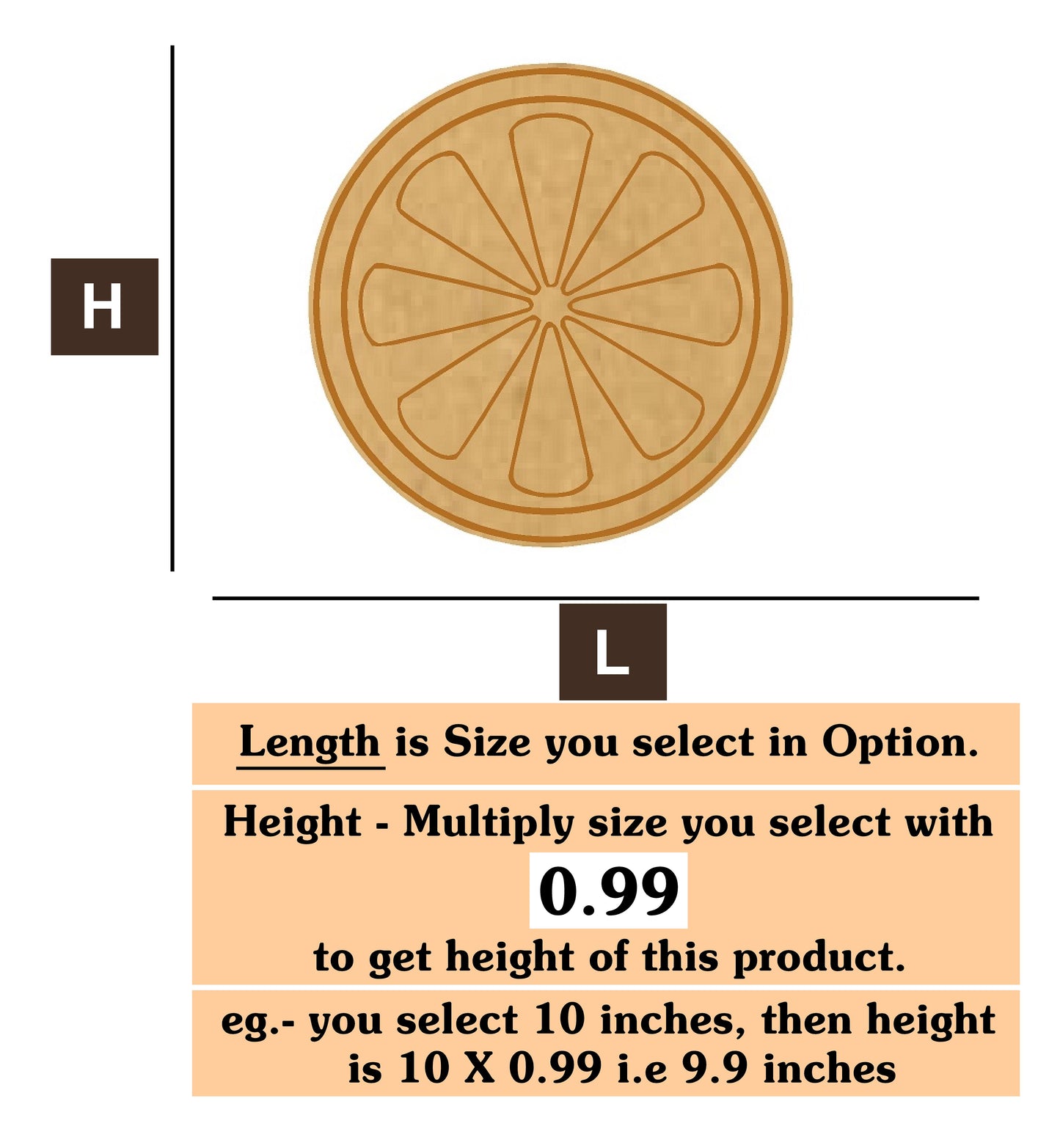 Orange slice MDF Cutout