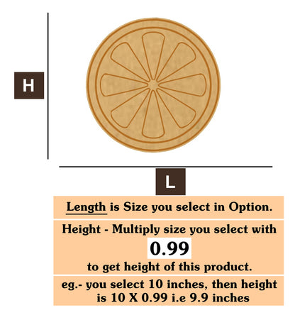 Orange slice MDF Cutout