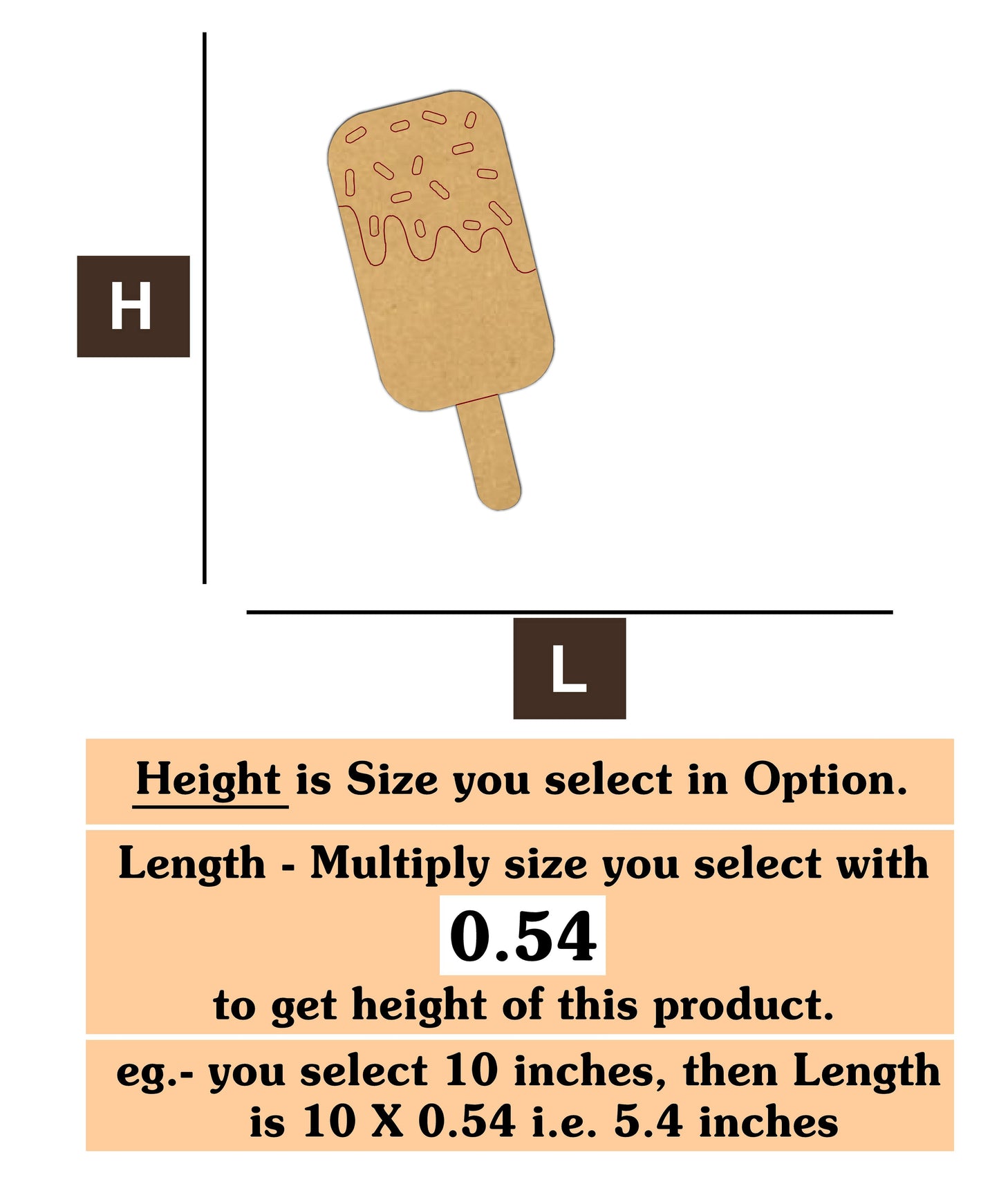 Ice-cream Cone 2 MDF Cutout