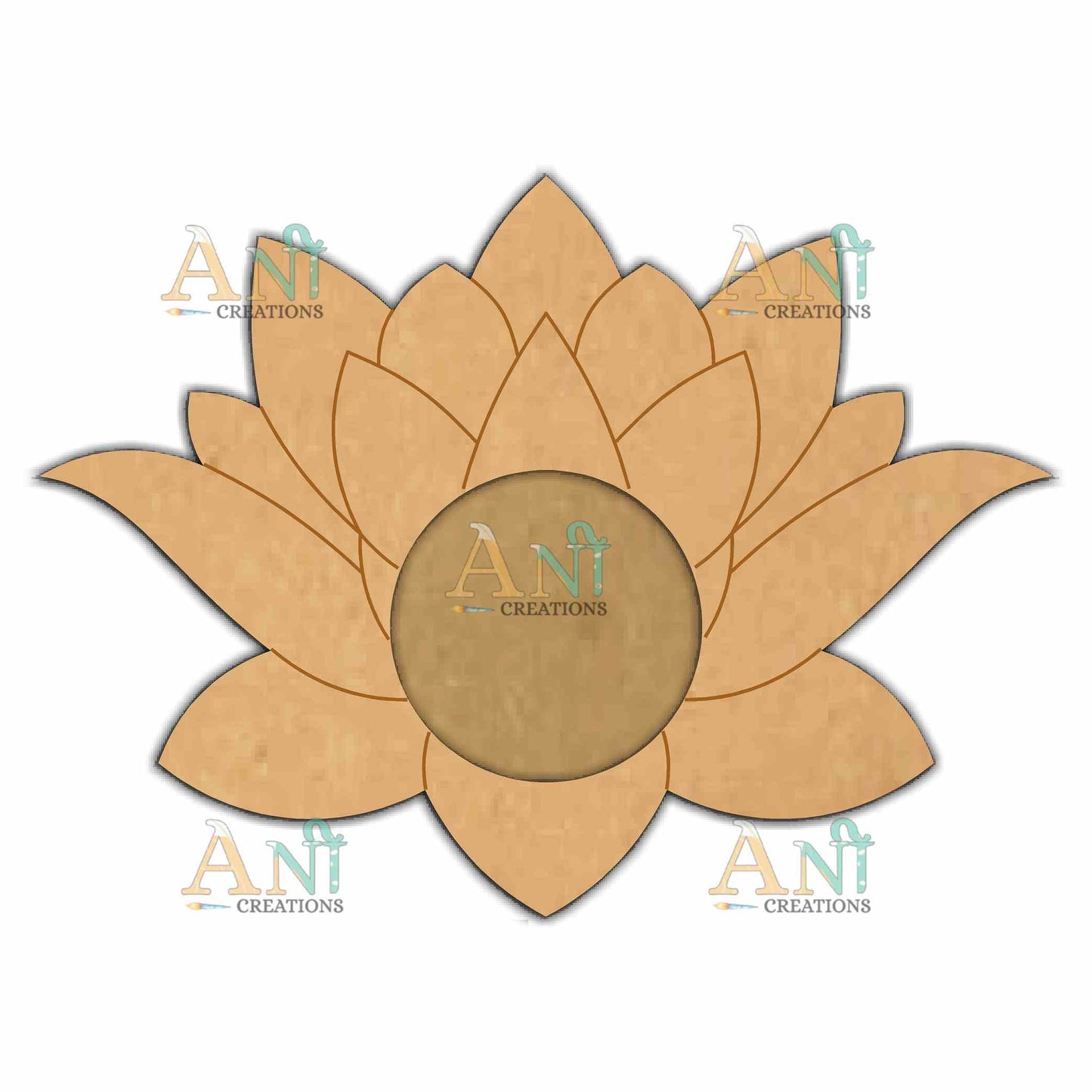 MDF Lotus T-Light Holder