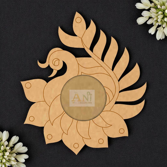 MDF peacock side face T-Light Holder