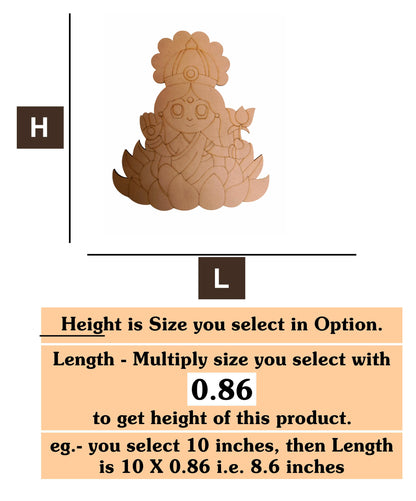 Laxmi ji MDF Cutout