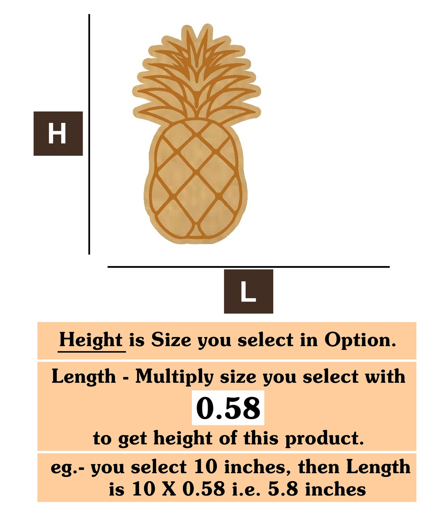 Pineapple 1 MDF Cutout