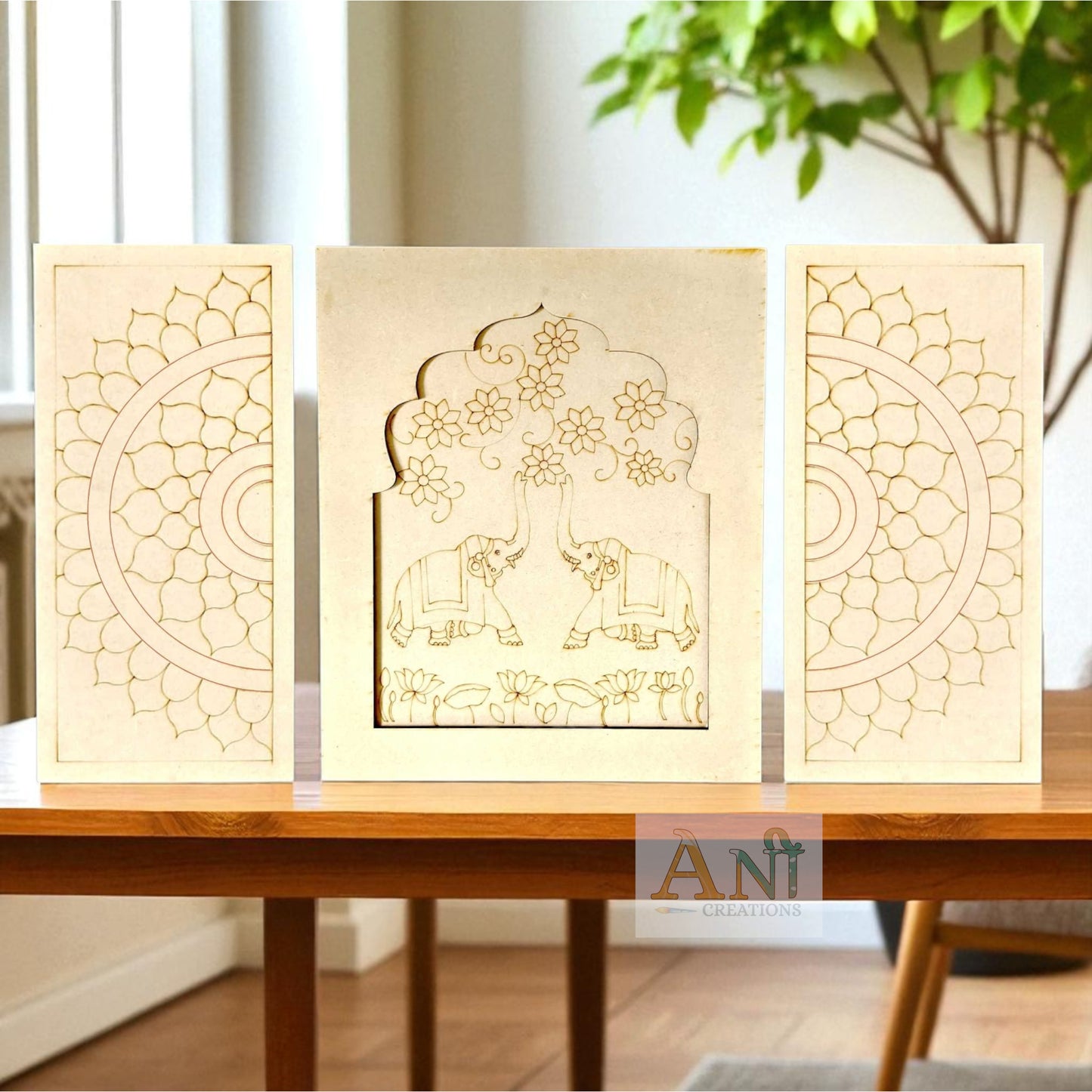 MDF Premarked Jharokha With  Panels Designs 2