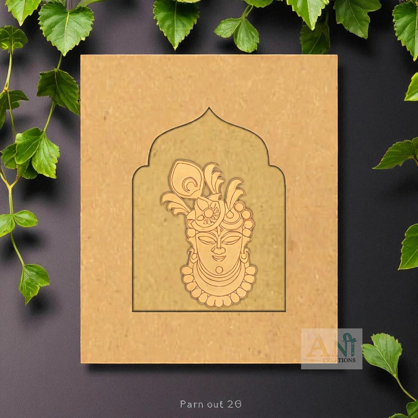 Jharokha with Shreenath ji 3 Mdf Cutout