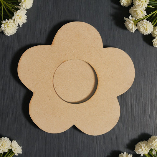 MDF 5 Petal Flower T-Light Holder 1