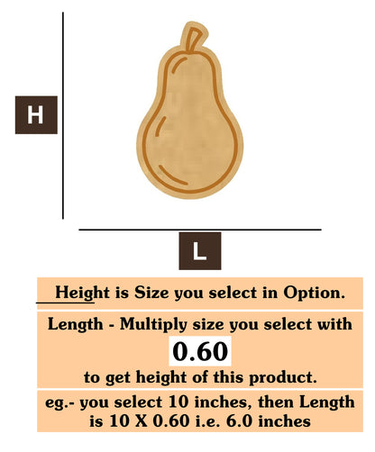 Pear 2 MDF Cutout