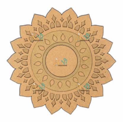 MDF Designer  4 Layer Mandala T-Light Holder