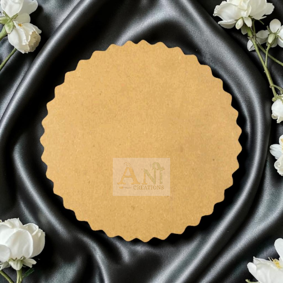 Plain Scallop Circle 2 MDF