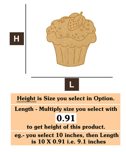 Cupcake  4 MDF Cutout