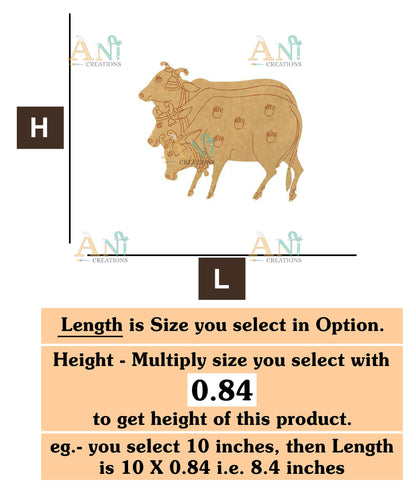 Cow cutout 2 MDF Cutout