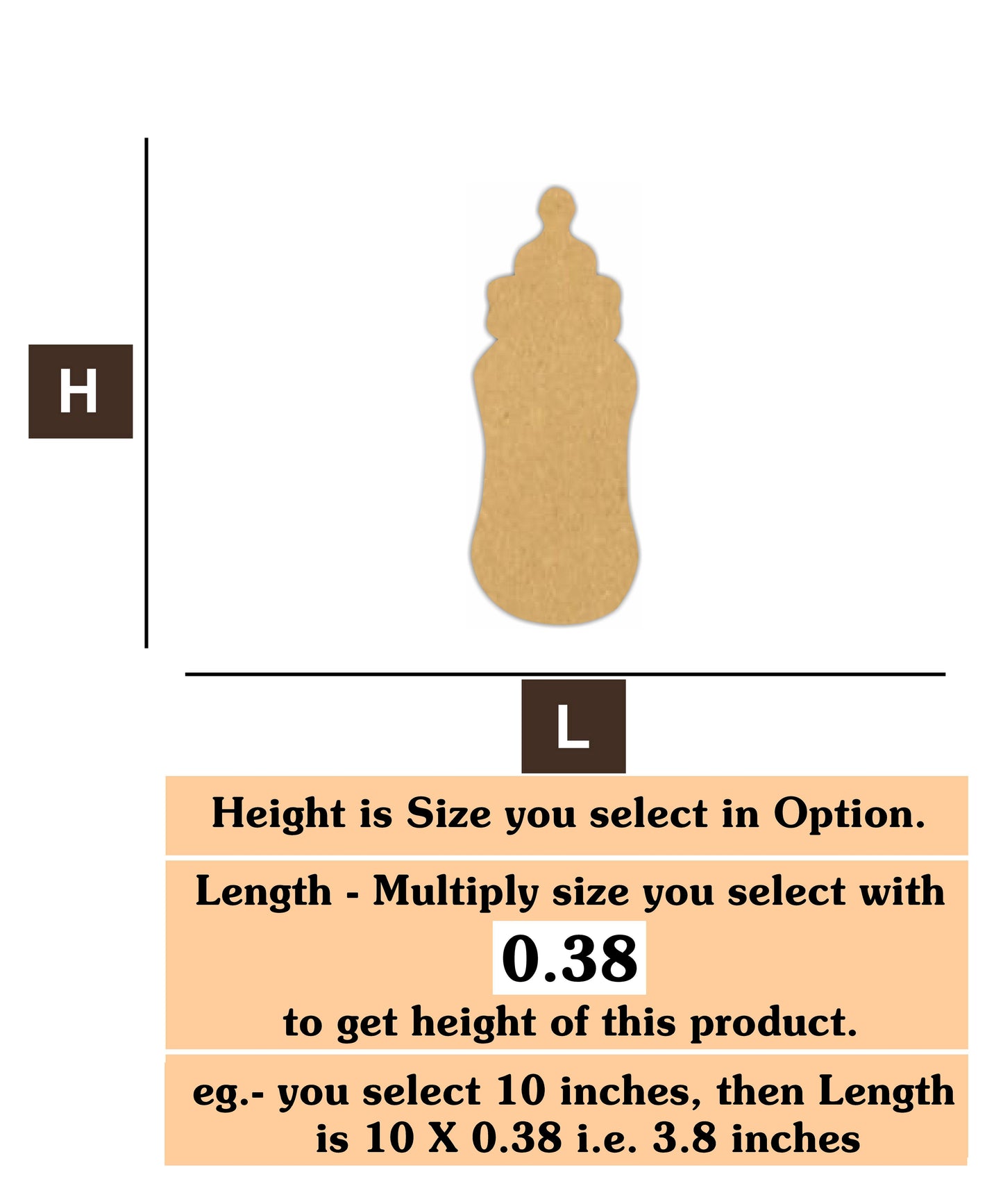 Baby Milk bottle 1 MDF Cutout