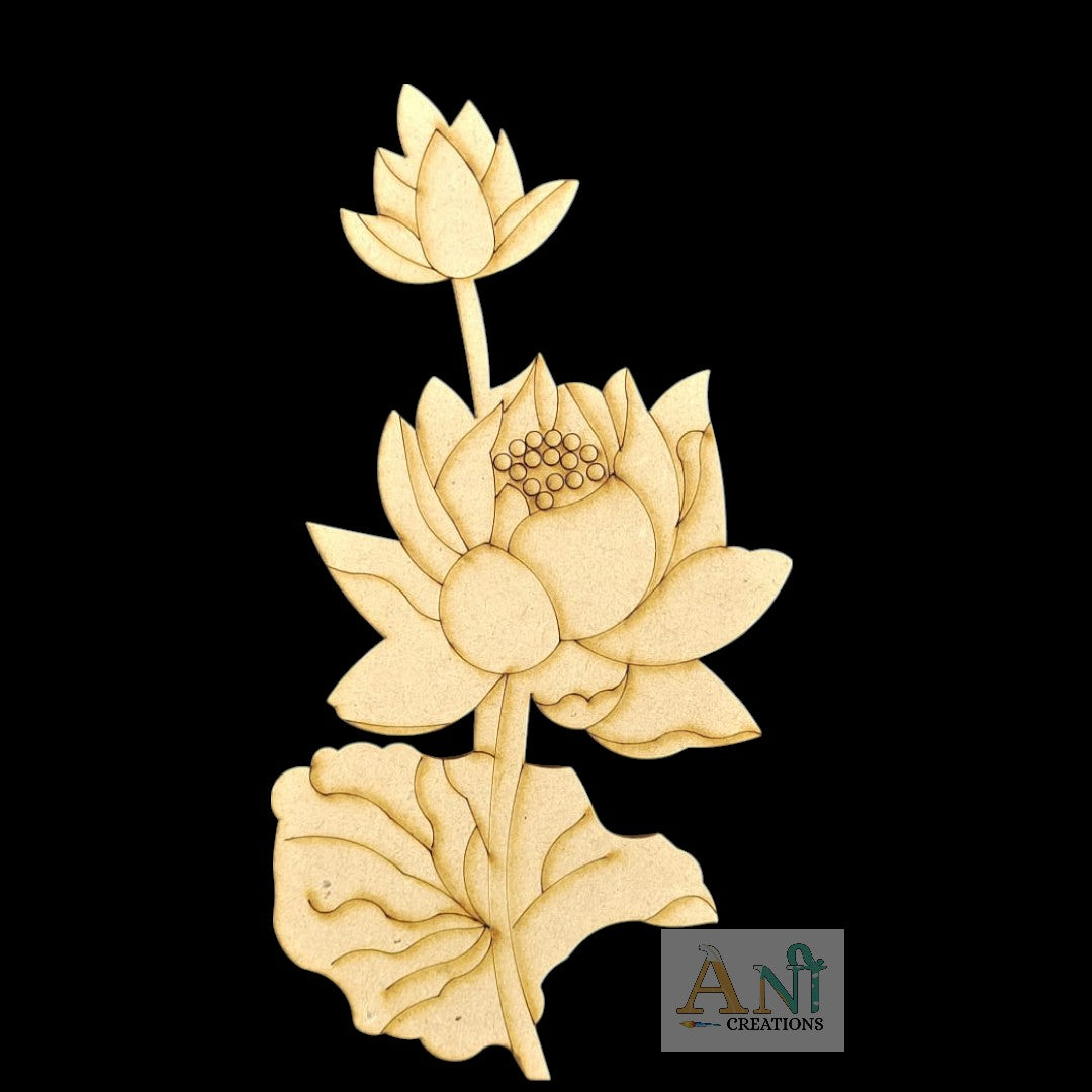 Pichwai Lotus Motif Pre Marked Cutout 1
