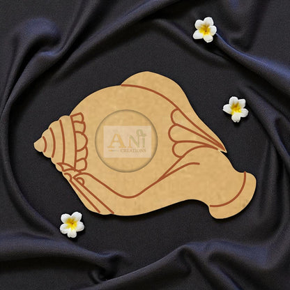 MDF Premarked Shanku Shankh With Hand T-Light Holder