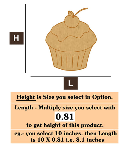 Cupcake  5 MDF Cutout