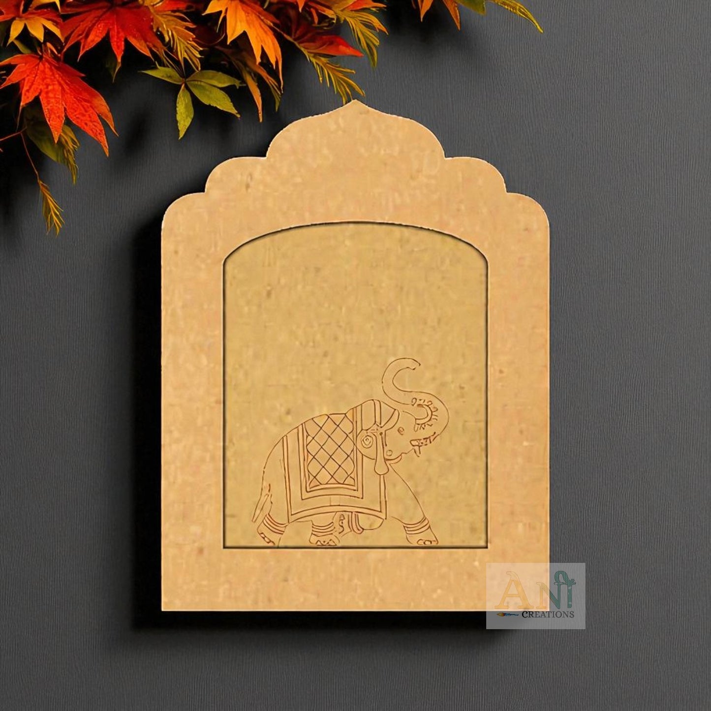 Jharokha premarked elephant 2 MDF